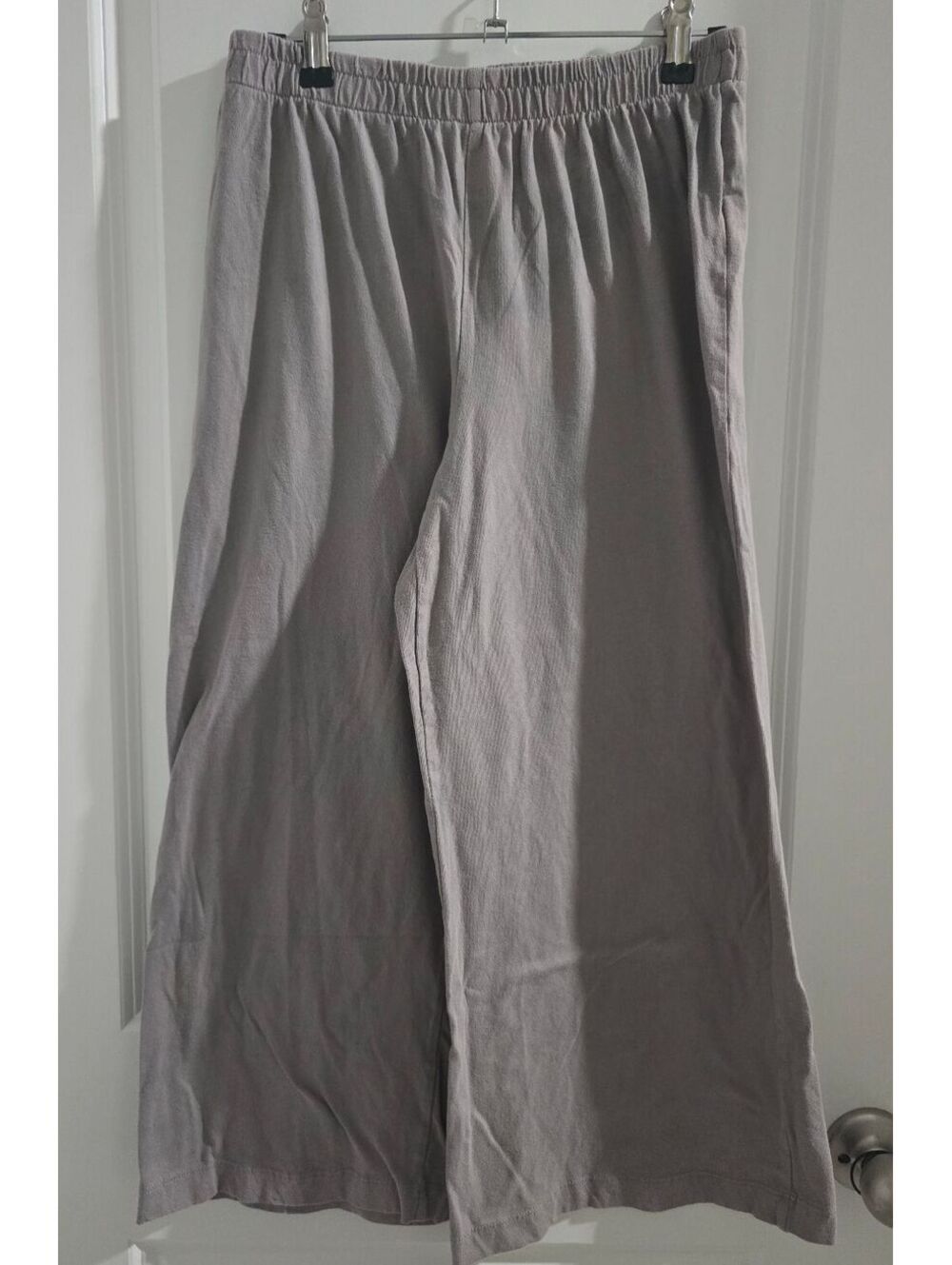 For The Republic Women's Wide Leg Cotton Pants, Size Small, Gray